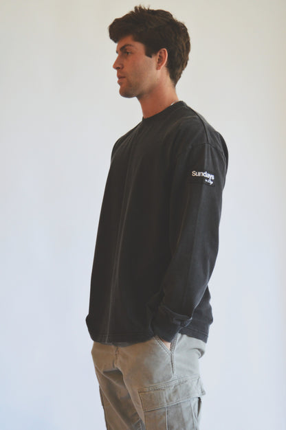 Distressed Long Line | Vintage Black