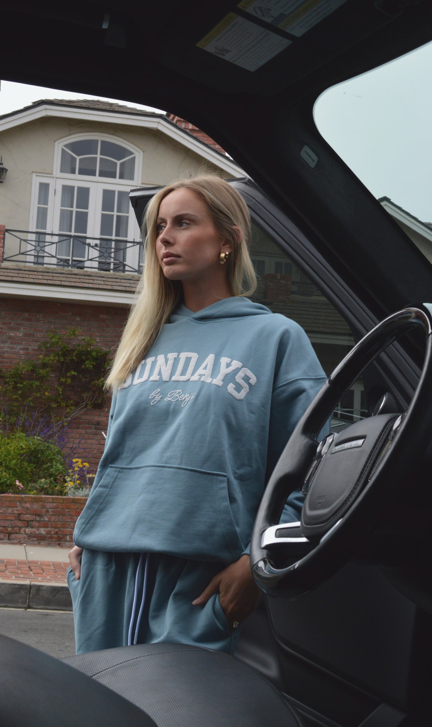 Varsity Hoodie | Dusty Blue