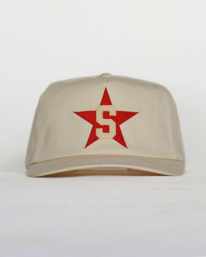 Letterman Hat | Off-white & Red