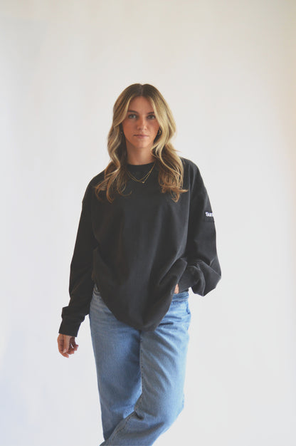 Distressed Long Line | Vintage Black