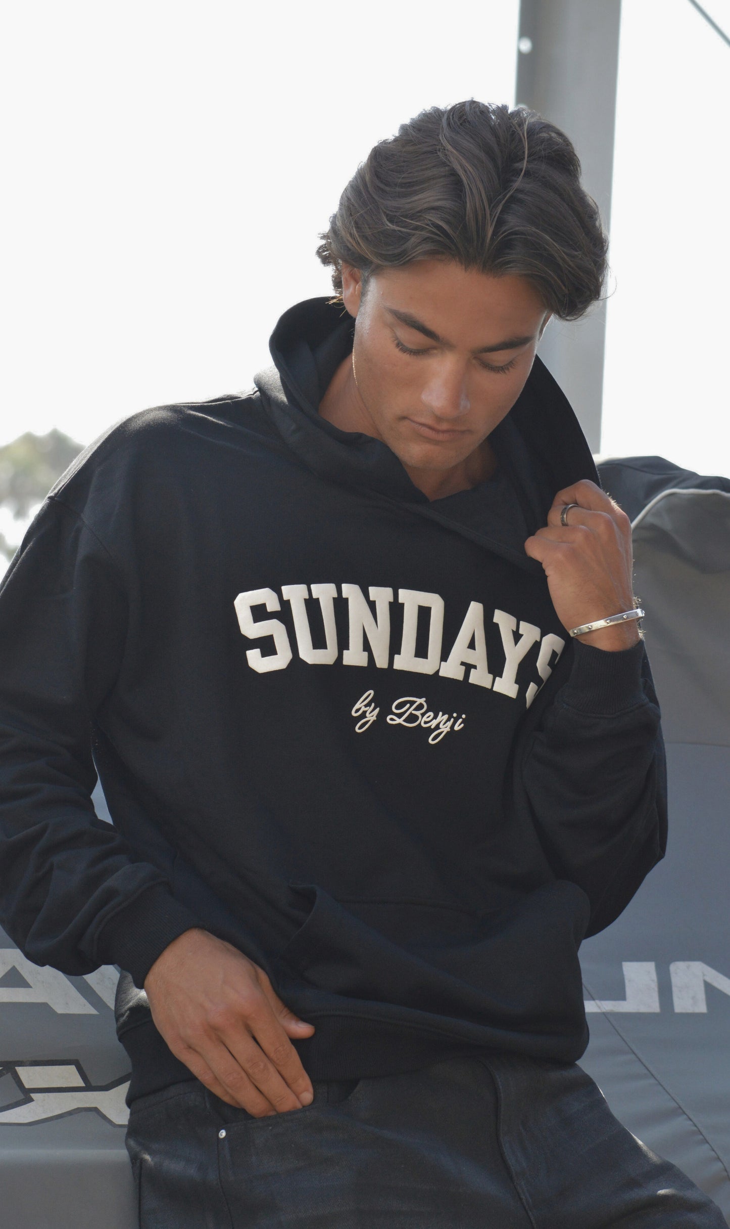 Varsity Hoodie | Black & Bone