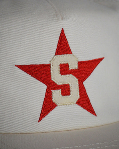 Letterman Hat | Off-white & Red