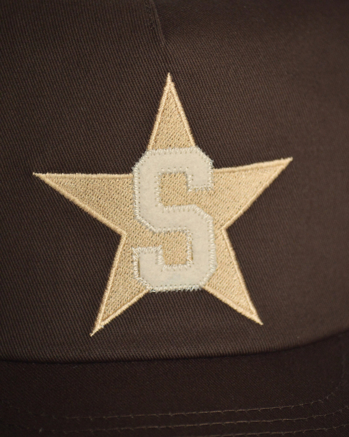 Letterman Hat | Brown & Gold