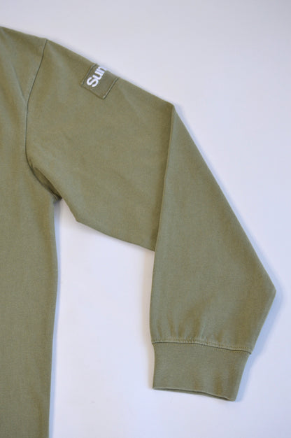 Distressed Long Line | Vintage Olive