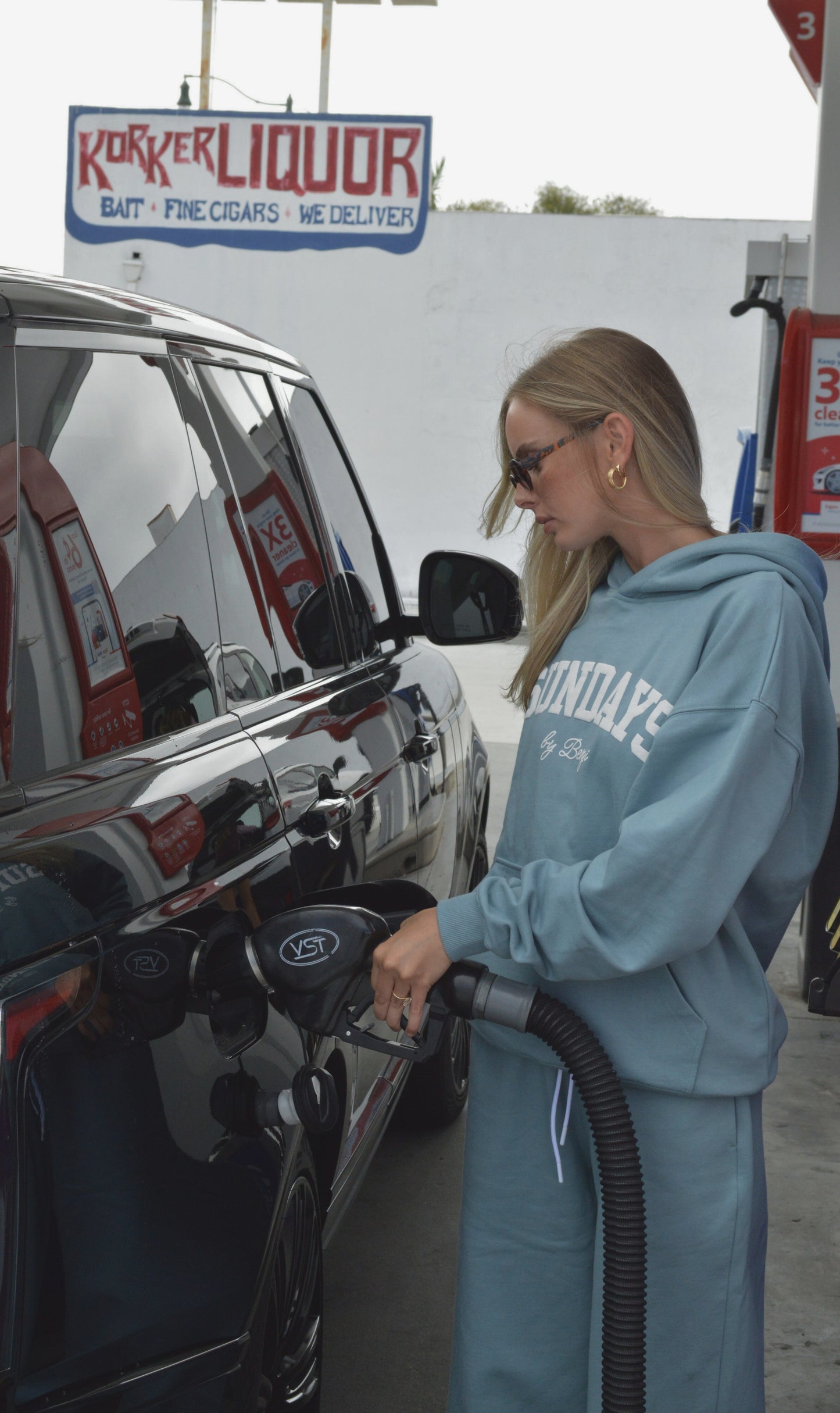 Varsity Hoodie | Dusty Blue