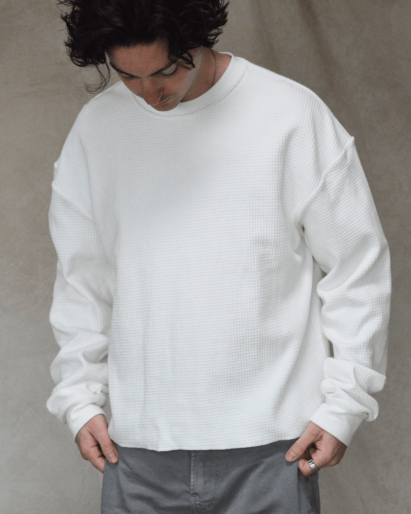 Vintage Waffle | White